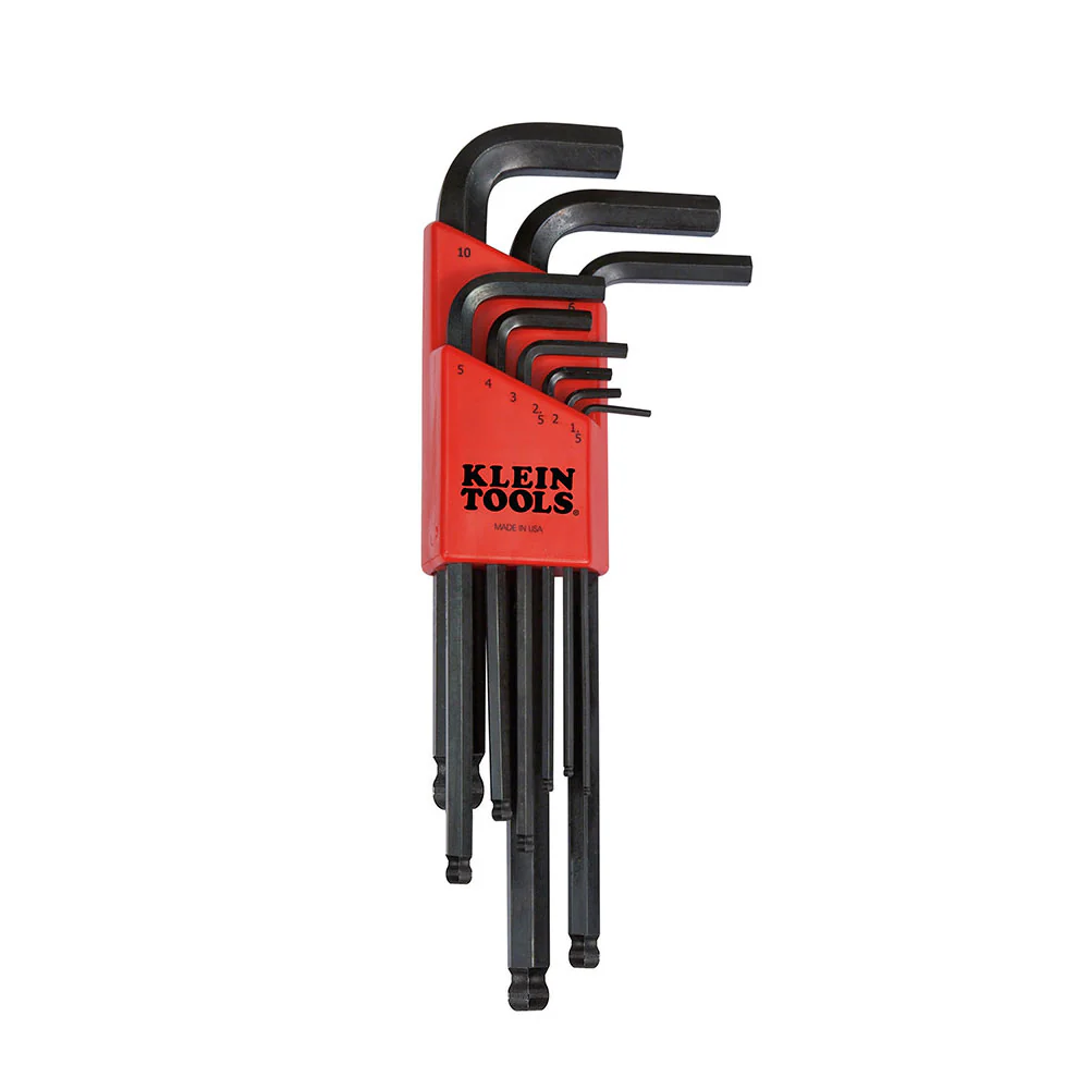 Klein BLMK10 L Style Ball End Hex Key Caddy Set Metric 9-Piece - Mactool Shop