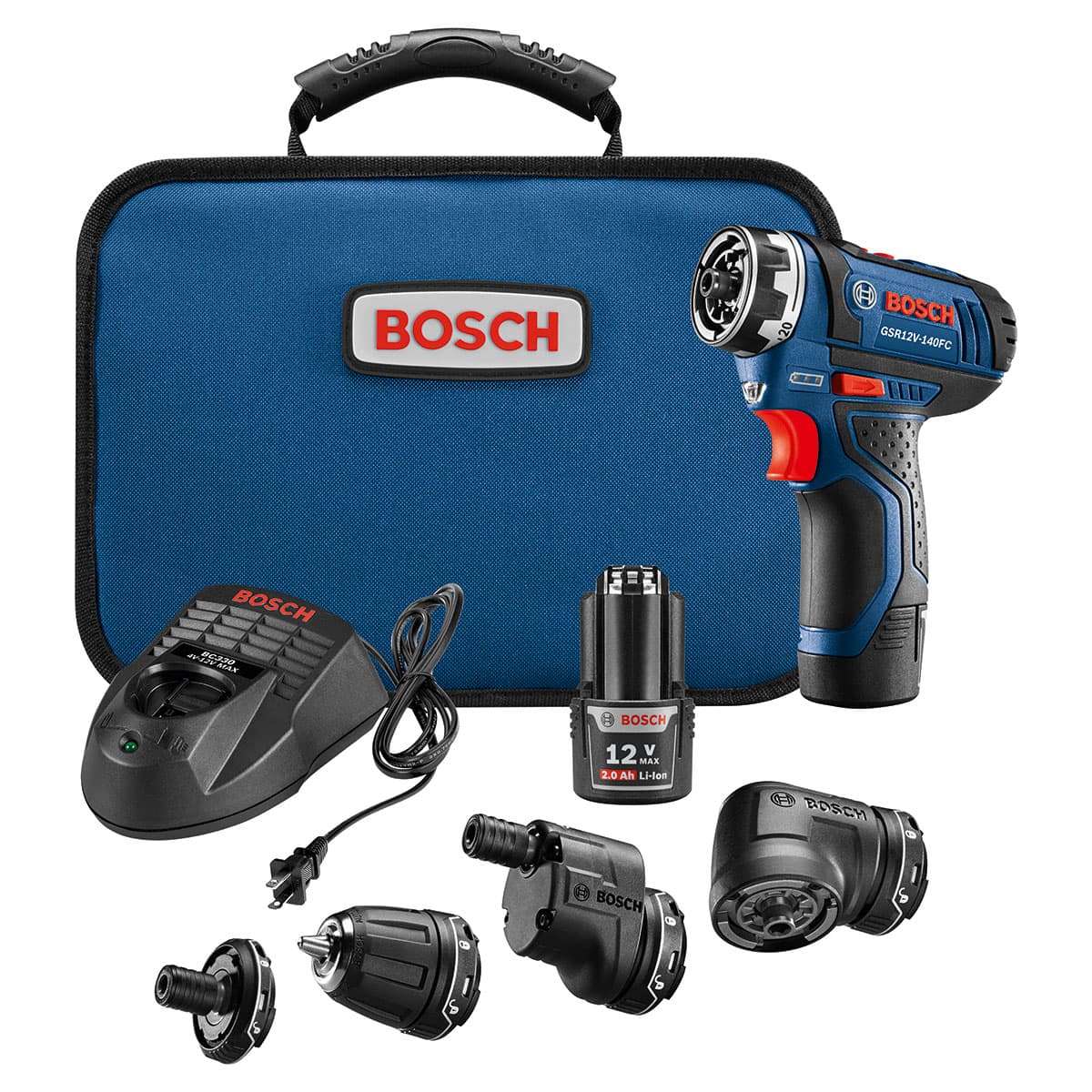 Bosch GSR12V-140FCB22 12V Max Flexiclick 5-In-1 Drill/Driver System - Mactool Shop