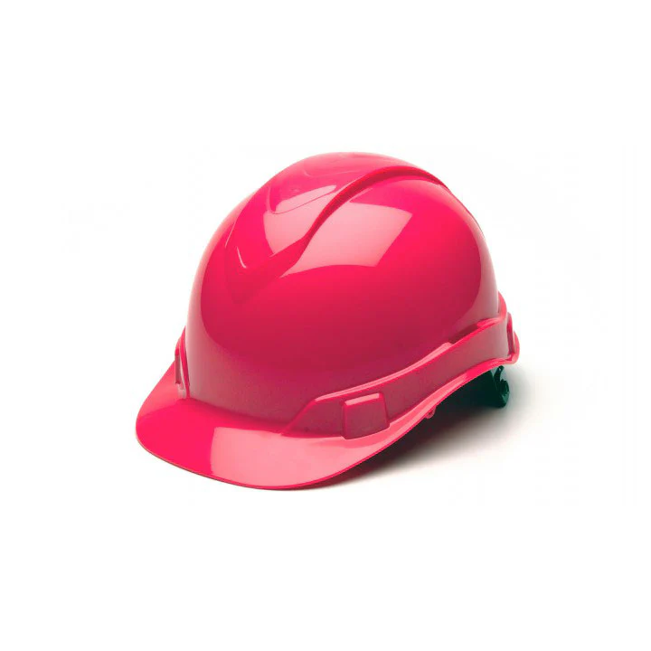 Pyramex HP44170 Ridgeline Cap Style Hard Hat, 4 Pt Ratchet Suspension Hi vis Pink - Mactool Shop