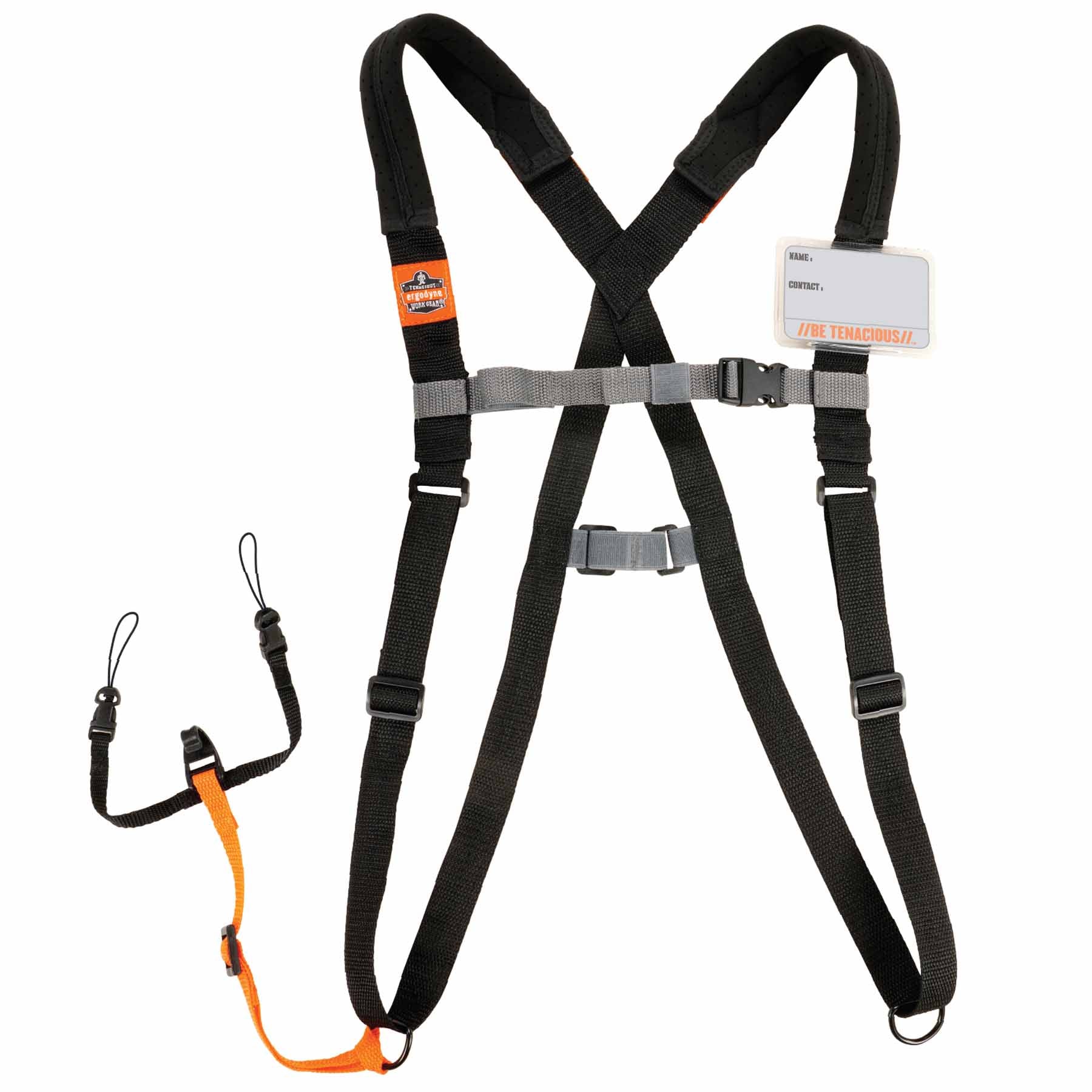 Ergodyne 19188 3138 S Black Barcode Padded Scanner Harness Lanyard - Mactool Shop