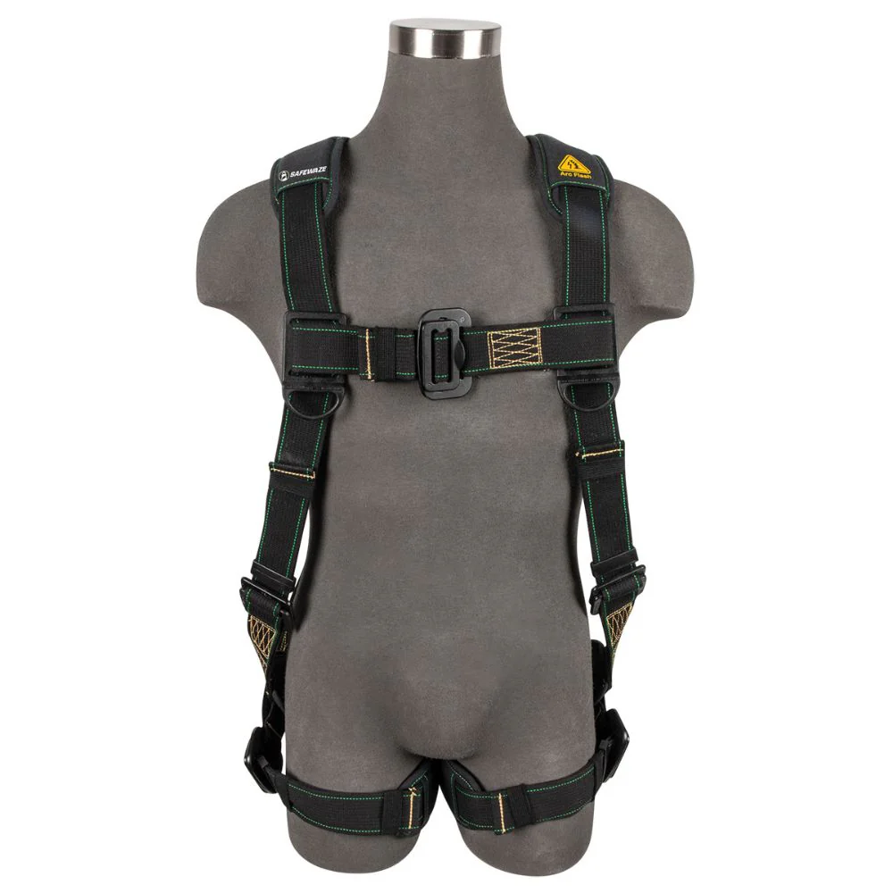 Safewaze 020-1296 Arc Flash Full Body Harness: DE 1D, DE MB Chest/Legs, 3X - Mactool Shop