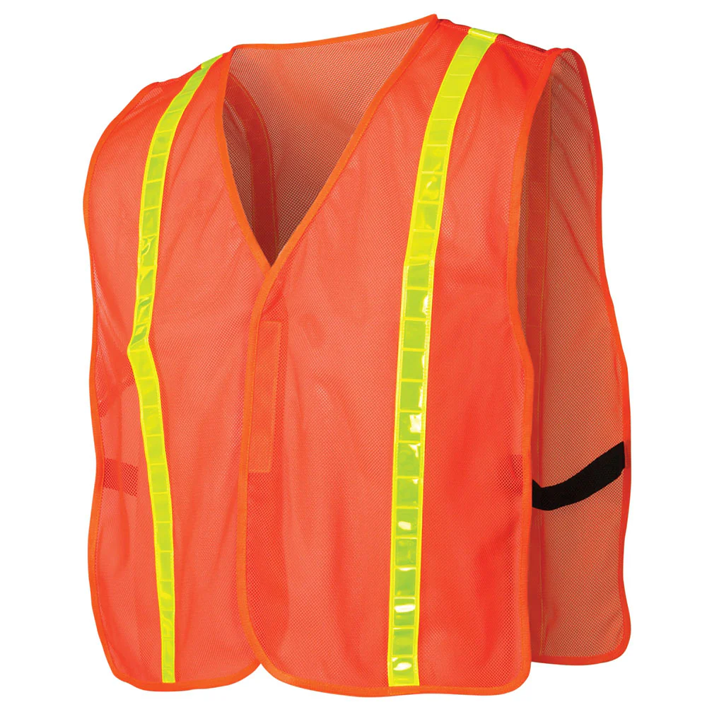 Pyramex RV120 Safety Vest - Hi-Vis Orange - One Size Fits Most - Mactool Shop