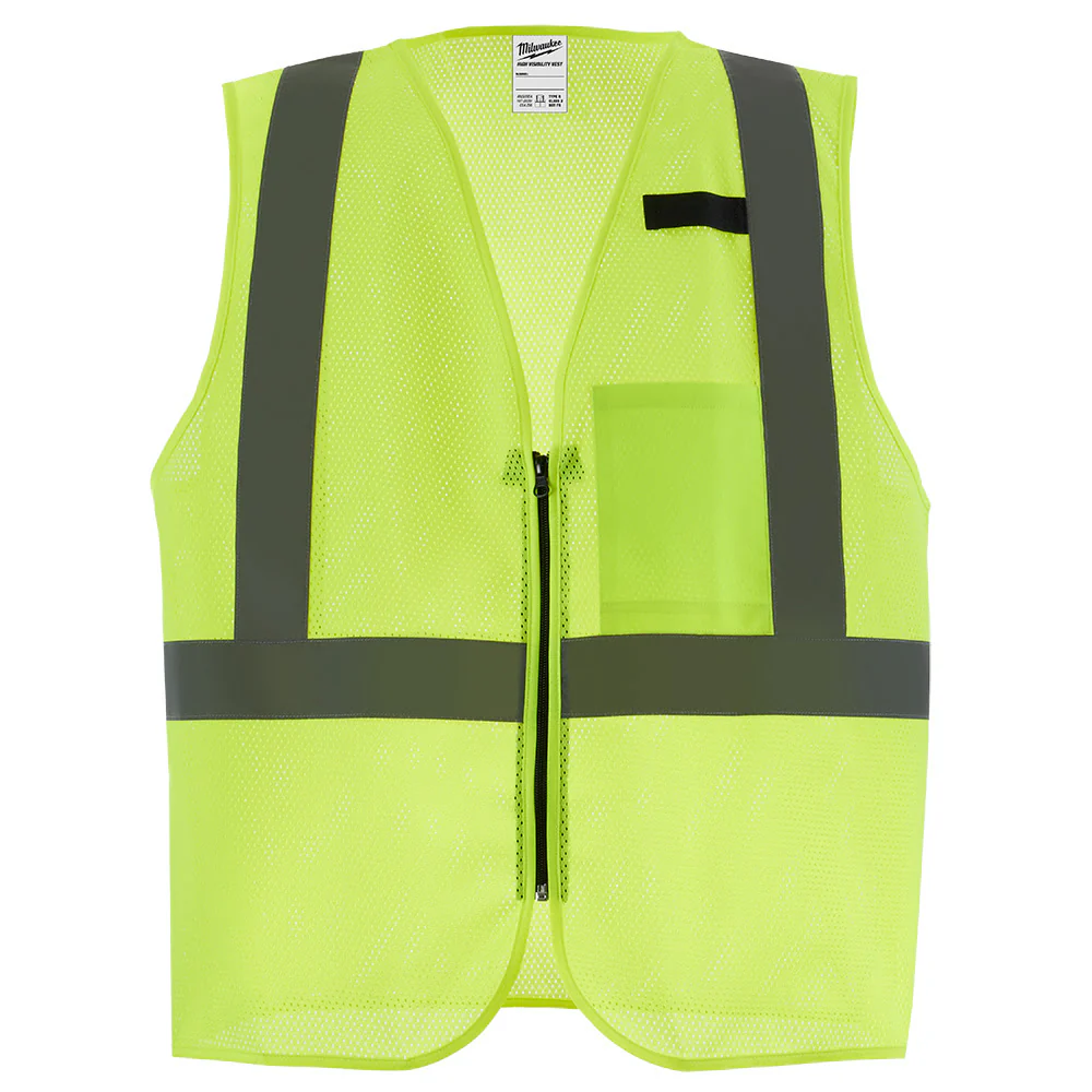 Milwaukee 48-73-2251 Class 2 High Visibility Yellow Mesh One Pocket Safety Vest - S/M (CSA) - Mactool Shop