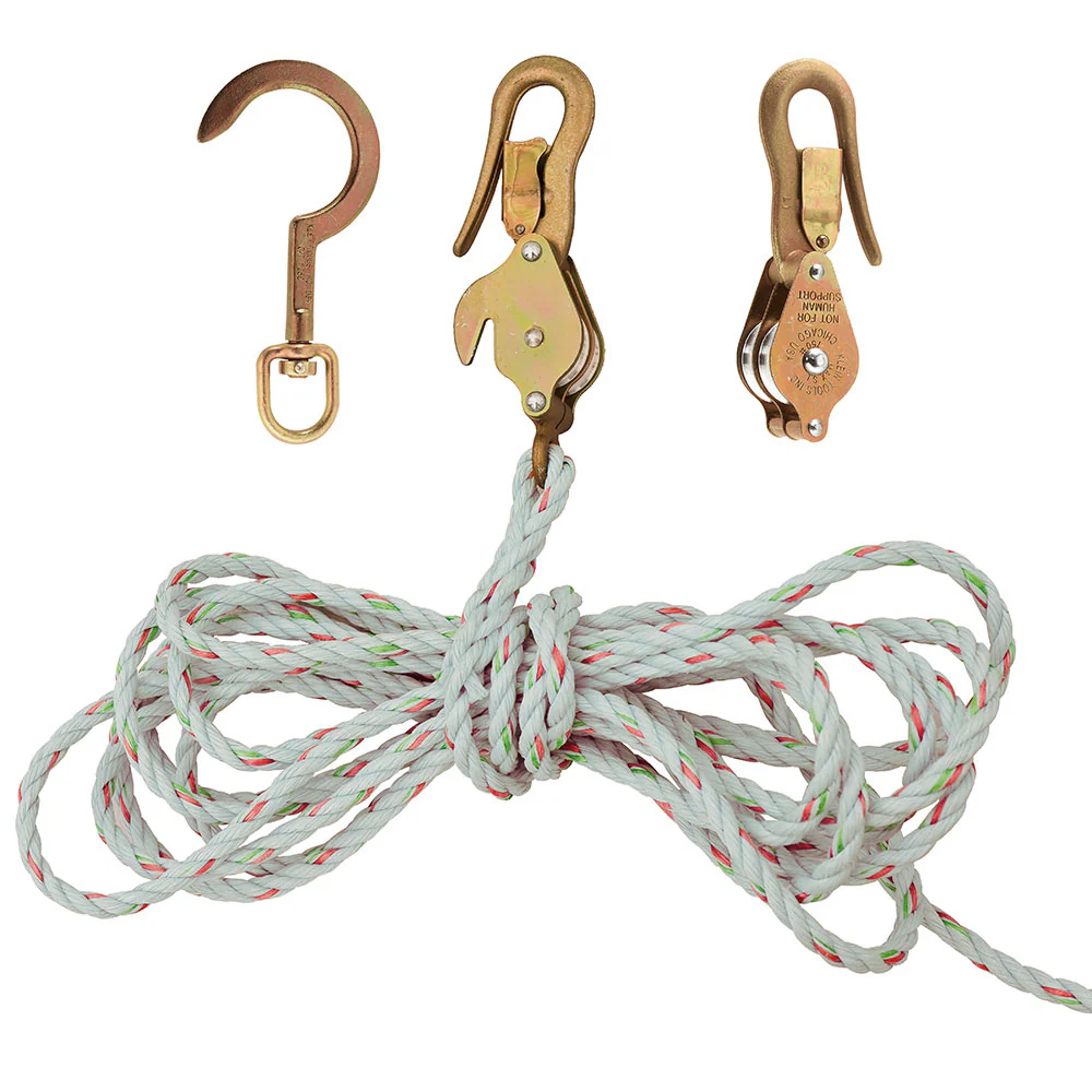 Klein Tools H1802-30 Block and Tackle, Blocks 267/268, Anchor Hook 258 - Mactool Shop