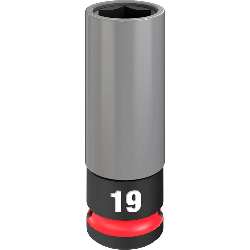 Milwaukee 49-66-7804 SHOCKWAVE Impact Duty 1/2 Drive 19MM Metric Lug Nut Wheel Socket - Mactool Shop