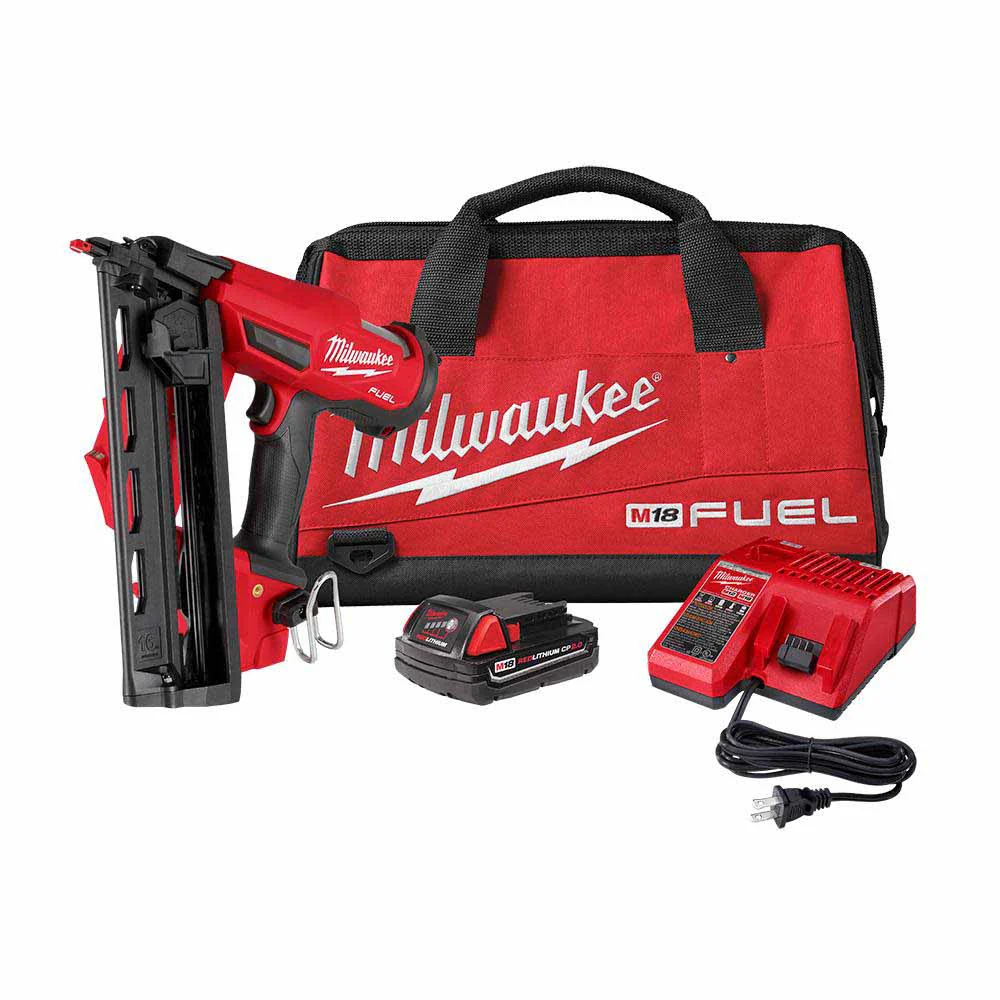 Milwaukee 2841-21CT M18 FUEL™ 16 Gauge Angled Finish Nailer Kit - Mactool Shop