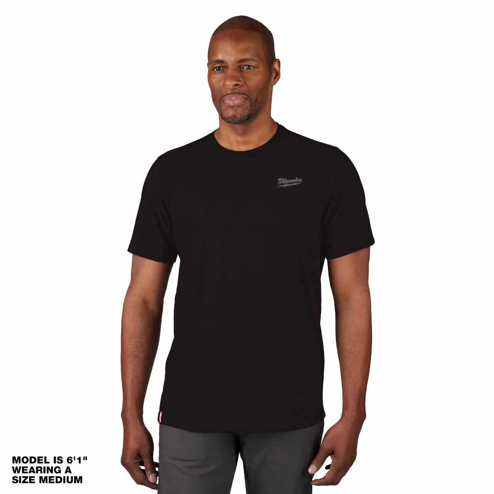 Milwaukee 603B Hybrid Work Tee - Short Sleeve - Black - Mactool Shop