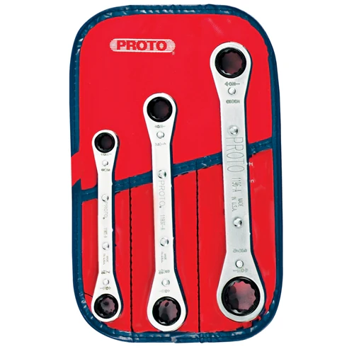 Proto J1190B 3 Pc. Ratcheting Box Wrench Set - 12 Point - Mactool Shop