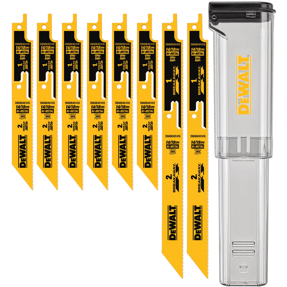 DeWalt DWABK48SETCS BREAKAWAY 8 Piece Reciprocating Blade Set with Case - Mactool Shop