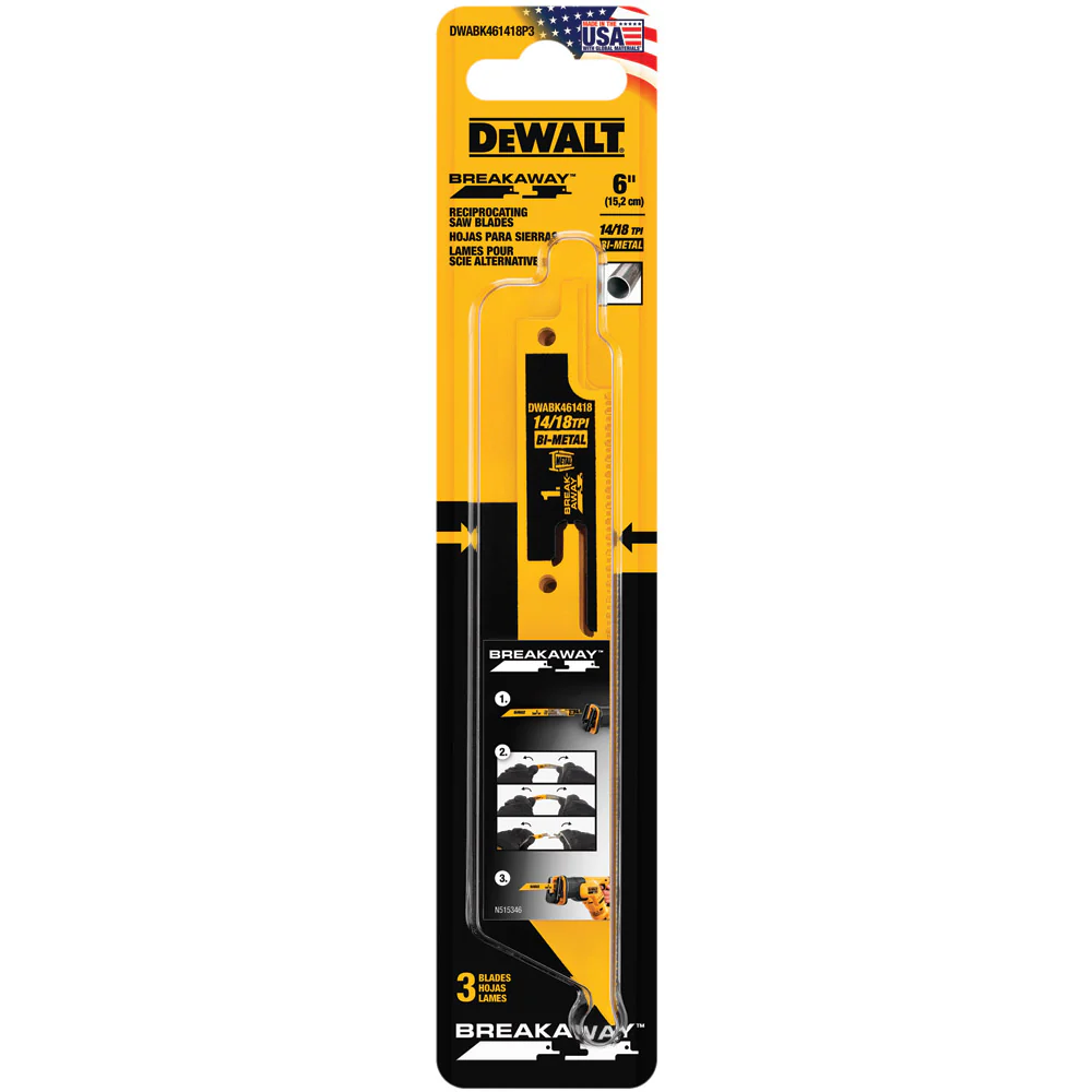 DeWalt DWABK461418P3 BREAKAWAY Reciprocating Blade 6
