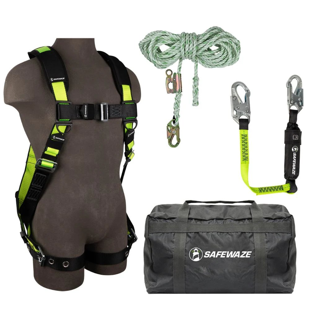 Safewaze 019-3011 PRO Bag Kit: FS185-S/M Harness, FS700-50GA VLL, FS560-3 Lanyard, FS8175 Bag, S/M - Mactool Shop