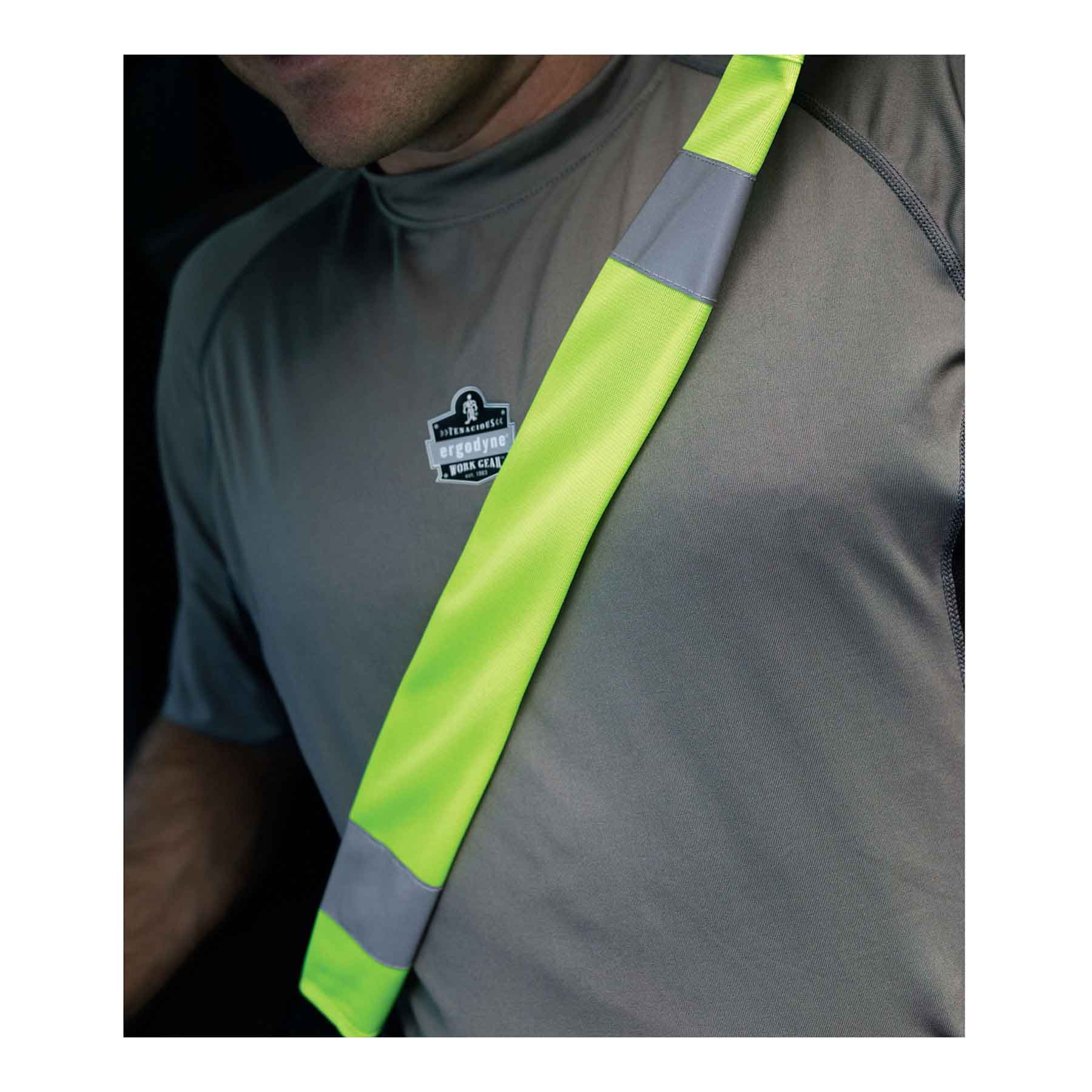 Ergodyne 29043 GloWear 8004 Hi-Vis Seat Belt Cover, HV Lime - Mactool Shop