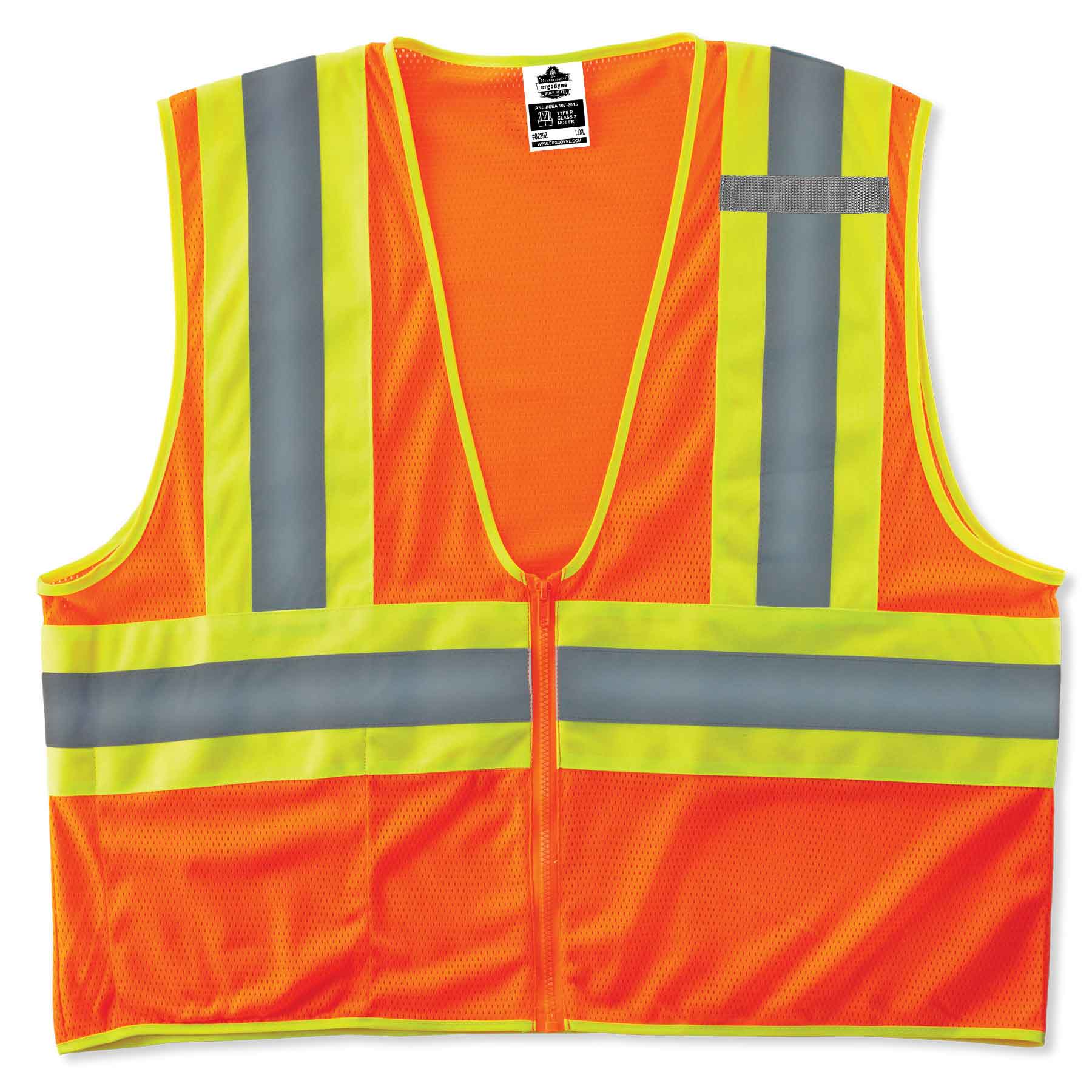 Ergodyne 21301 GloWear 8229Z Type R Class 2 Economy Two-Tone Vest, XSmall, HV Orange - Mactool Shop