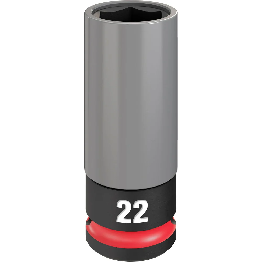 Milwaukee 49-66-7807 SHOCKWAVE Impact Duty 1/2 Drive 22MM Metric Lug Nut Wheel Socket - Mactool Shop
