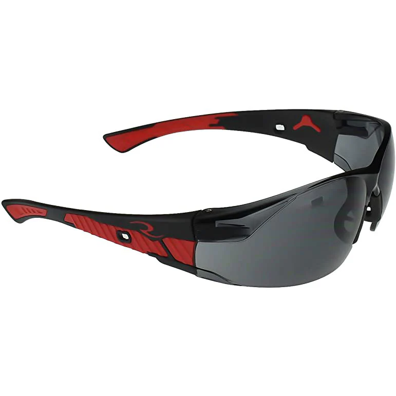 Radians OBL1-20 Gray Obliterator Safety Glasses, Red/black Frame - Mactool Shop