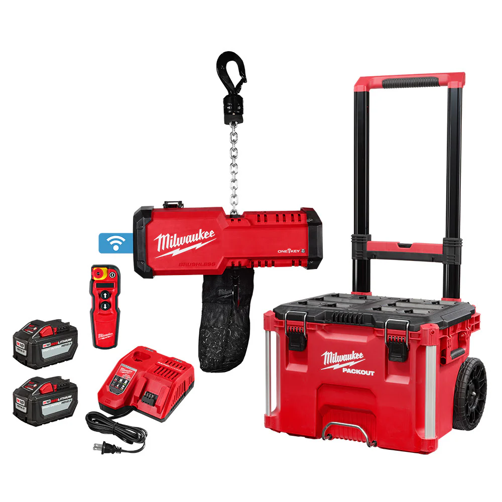 Milwaukee 2983-22HD M18 Compact 1 Ton Chain Hoist w/ One Key - Mactool Shop