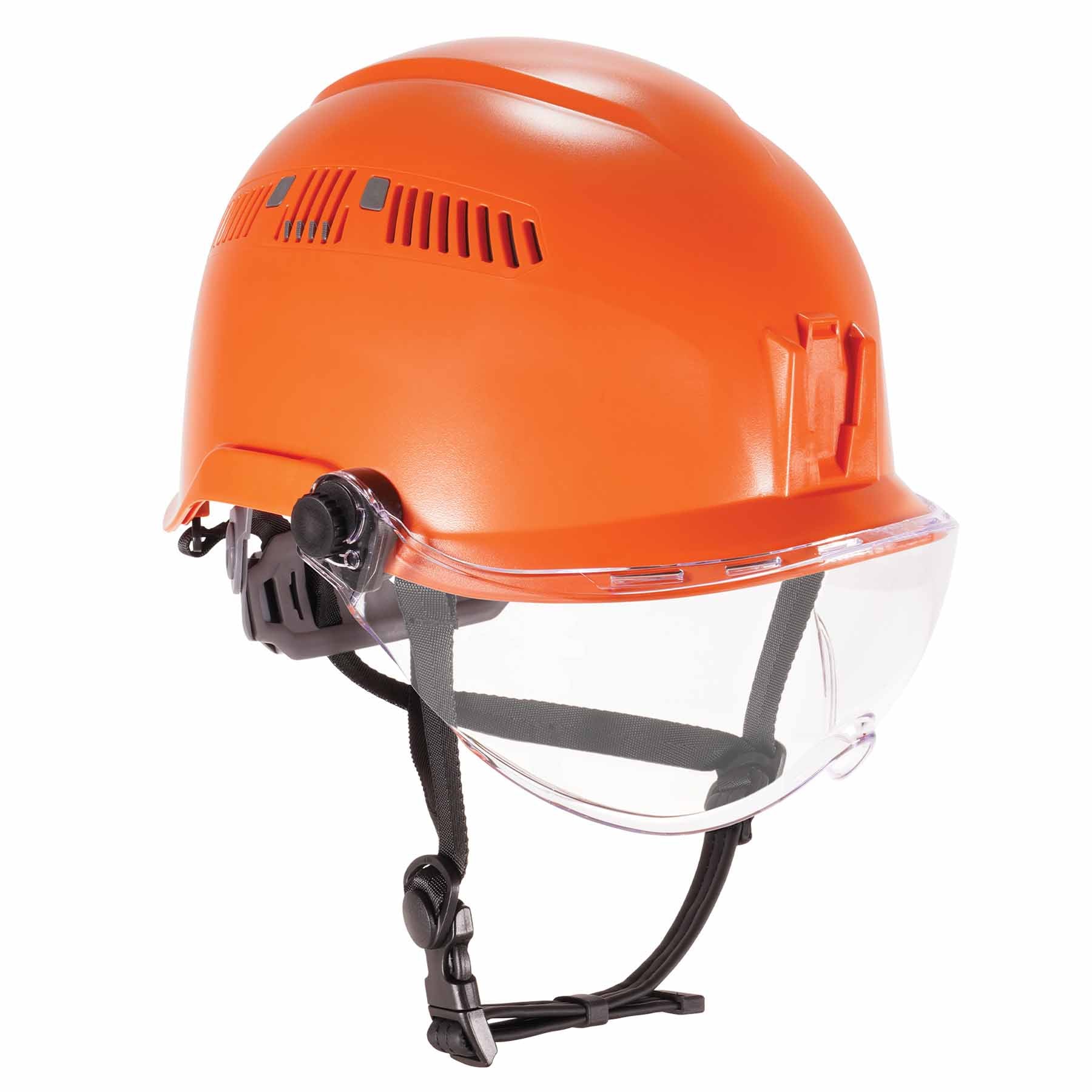 Ergodyne 60221 8975V Anti-Fog Clear Lens Orange Class C Safety Hard Hat Helmet + Visor - Mactool Shop