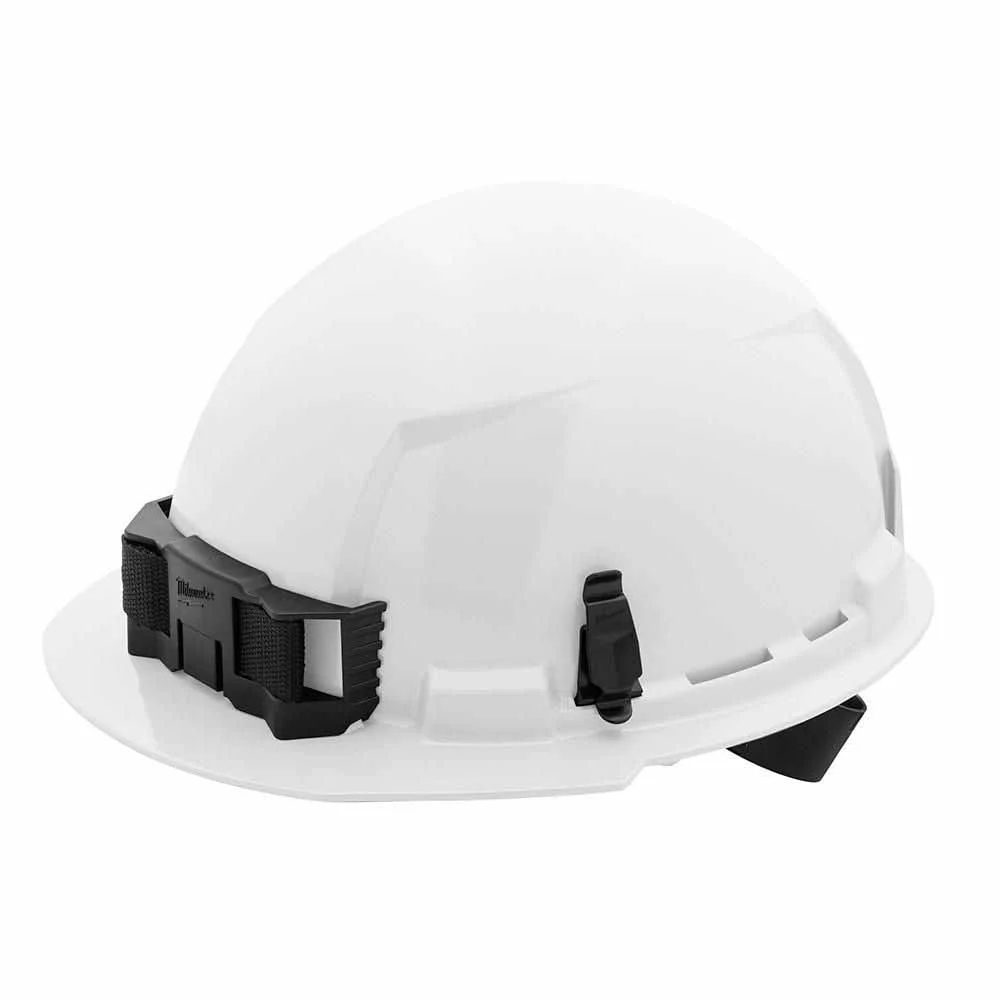 Milwaukee 48-73-1100 White Front Brim Hard Hat with 4PT Ratcheting Suspension – Type 1 Class E - Mactool Shop