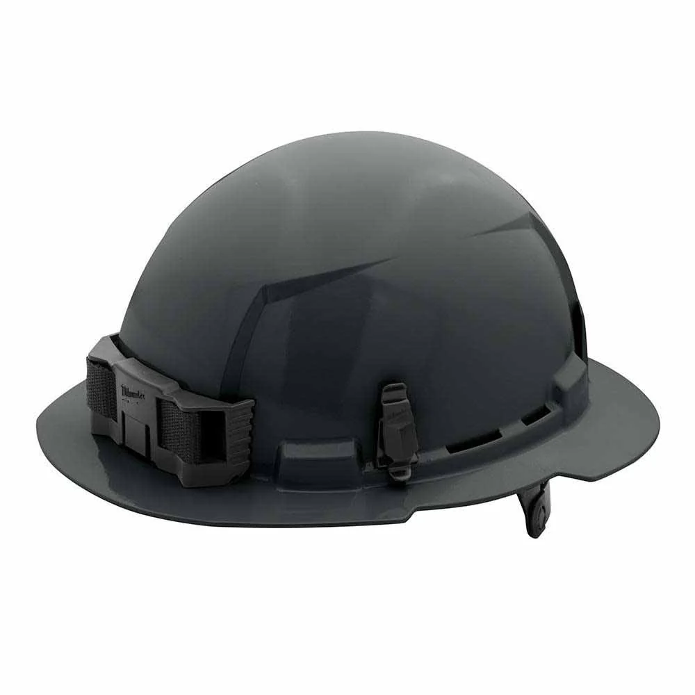 Milwaukee 48-73-1135 Gray Full Brim Hard Hat with 6PT Ratcheting Suspension – Type 1 Class E - Mactool Shop