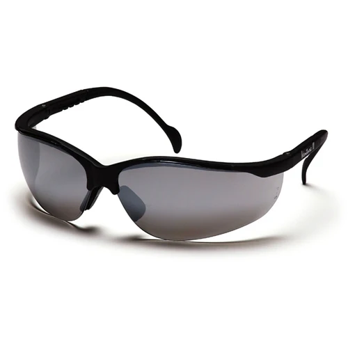 Pyramex SB1870S Venture Eyewear Silver Mirror Lens with Black Frame - Mactool Shop