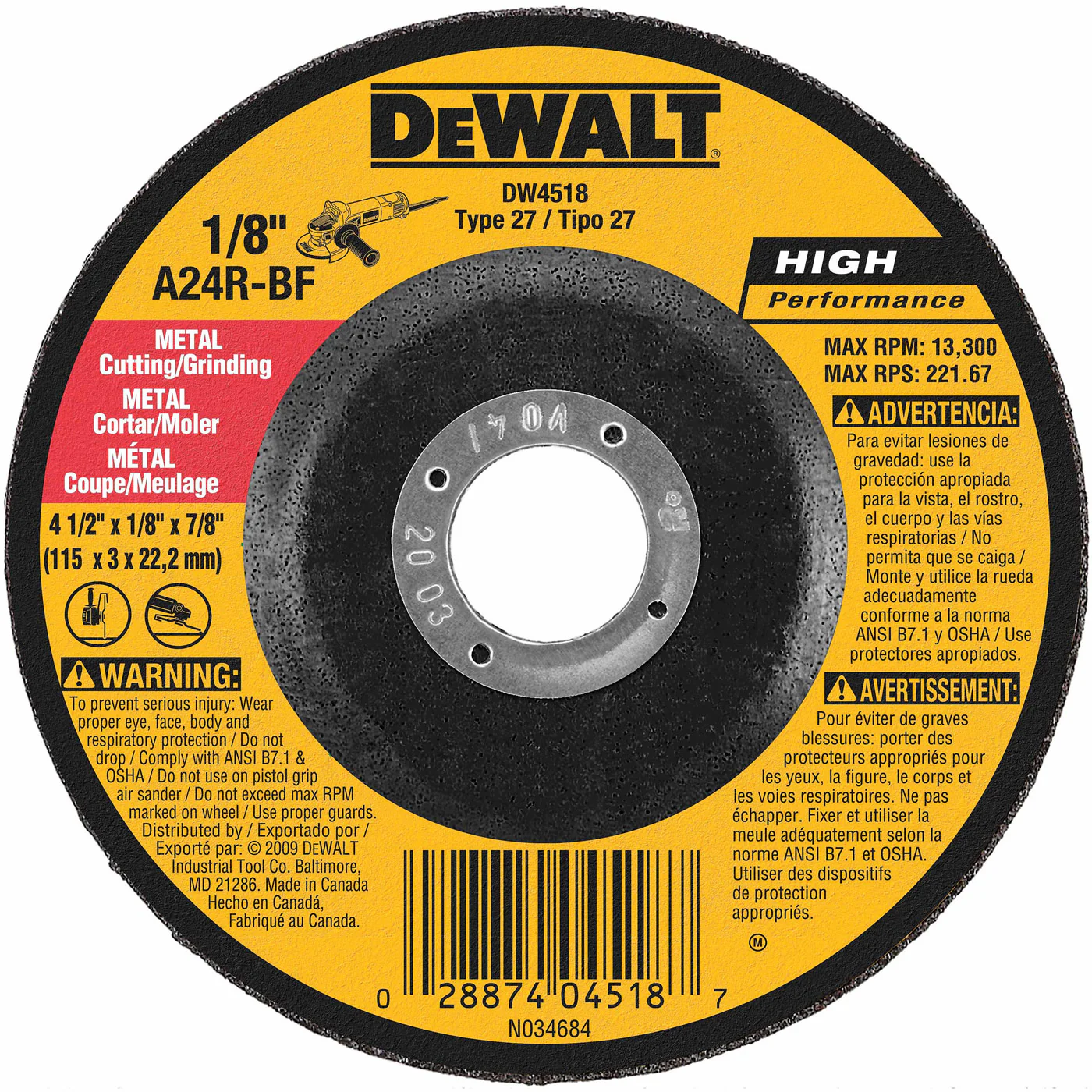 DeWalt DW4518 4-1/2
