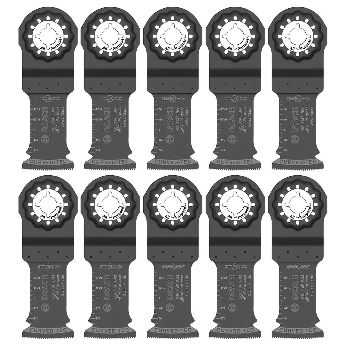 Bosch OSL114F-10 1-1/4 In. Starlock Bi-Metal Plunge Cut Blade 10 pk. - Mactool Shop
