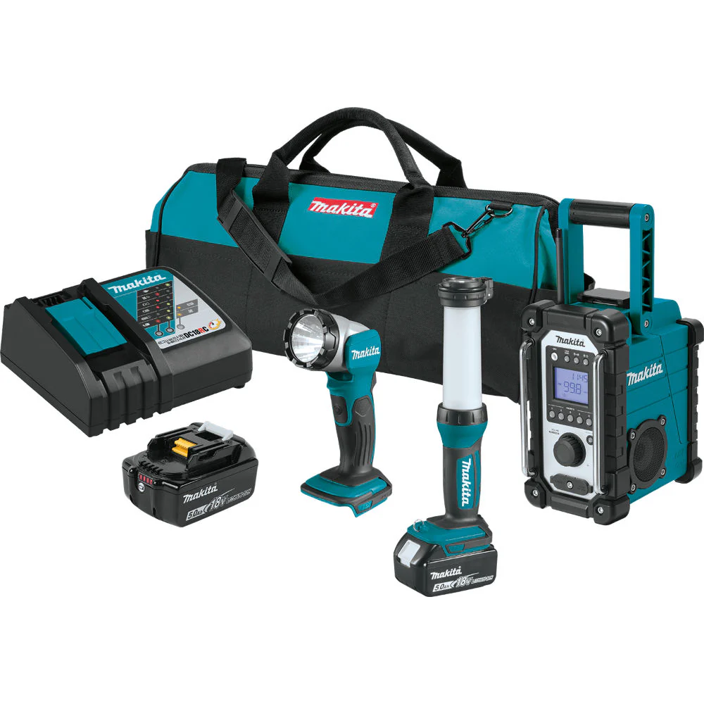 Makita XT338T 18V LXT Lithium-Ion Cordless 3-Pc. Combo Kit (5.0Ah) - Mactool Shop