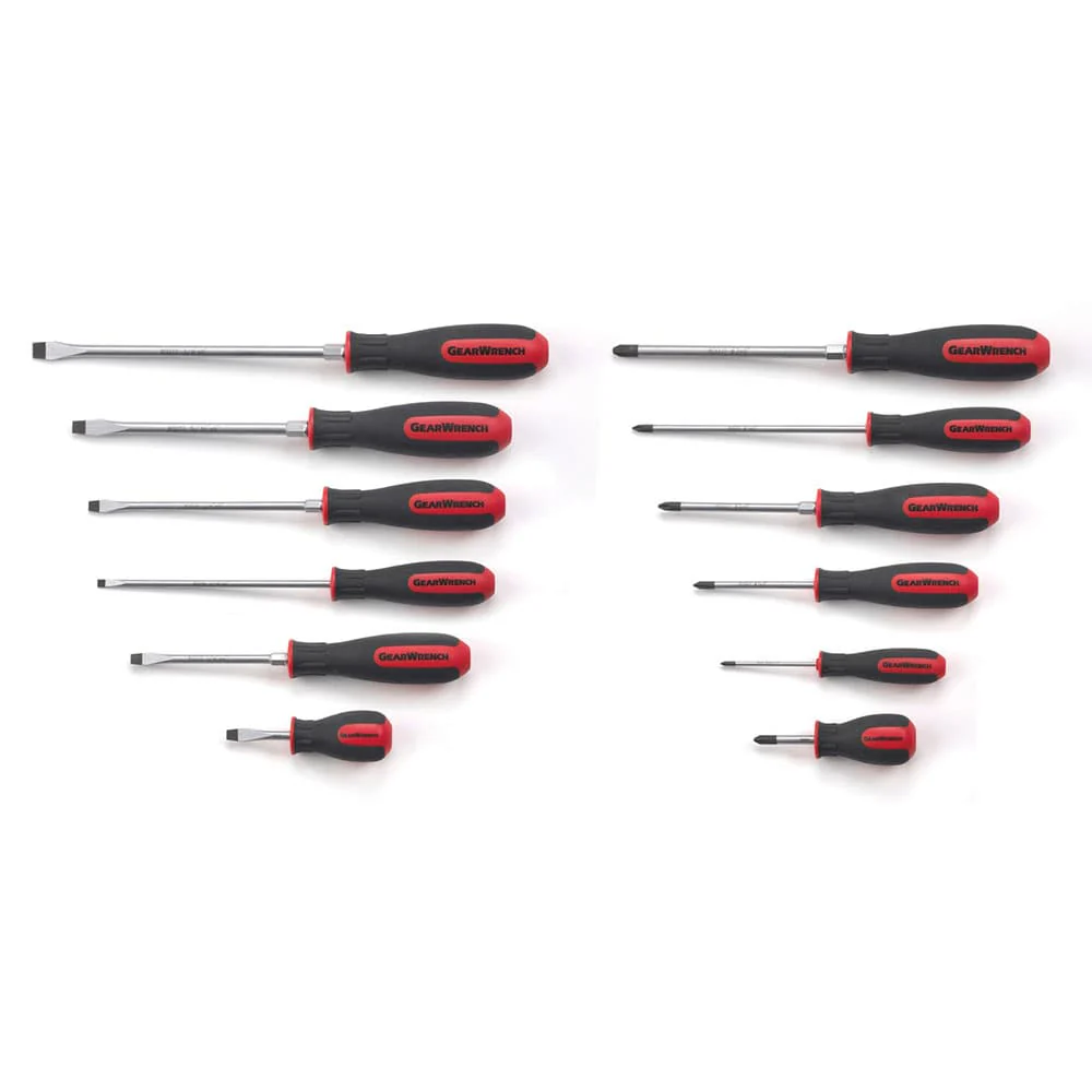 GearWrench 80051 12 Piece Slotted and Phillips Dual Material Screwdriver Set - Mactool Shop