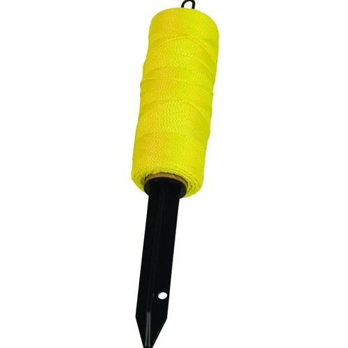 MarshallTown SLW66FY 16060 - Refillable Stake Line Winder with 500' #18 Fl Yellow Twisted Line - Mactool Shop