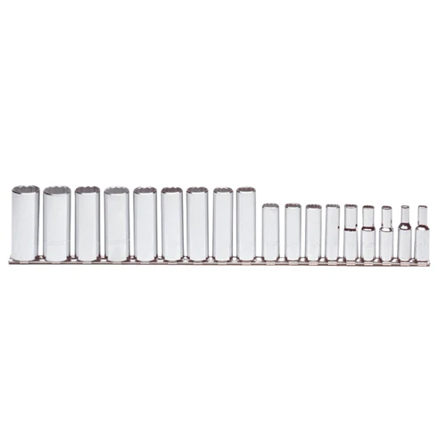 Proto J52207 3/8 Drive 18 Pc. Metric Deep Socket Set - 12 Point - Mactool Shop