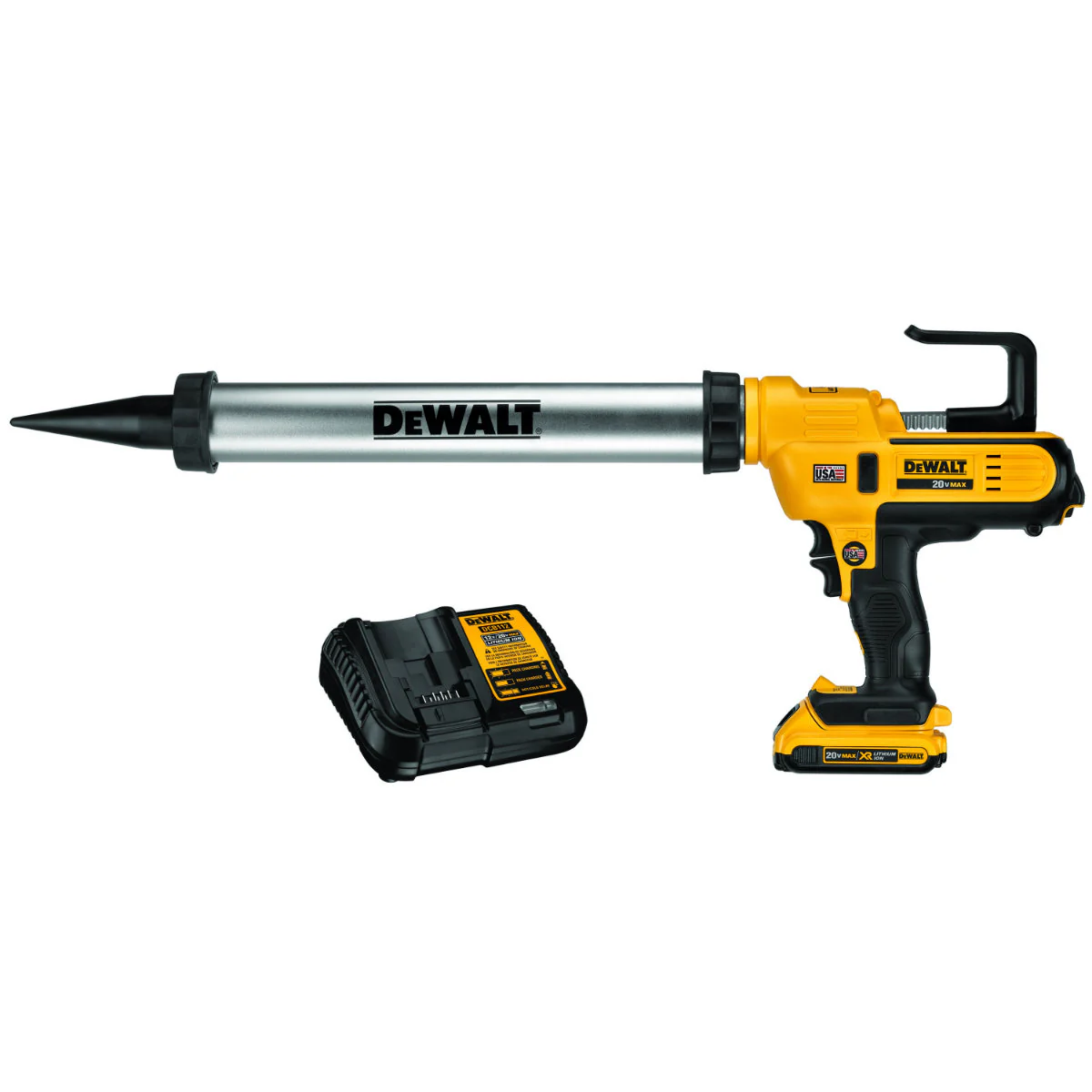 DeWalt DCE580D1 20V 600ml Sausage Adhesive Gun Kit - Mactool Shop