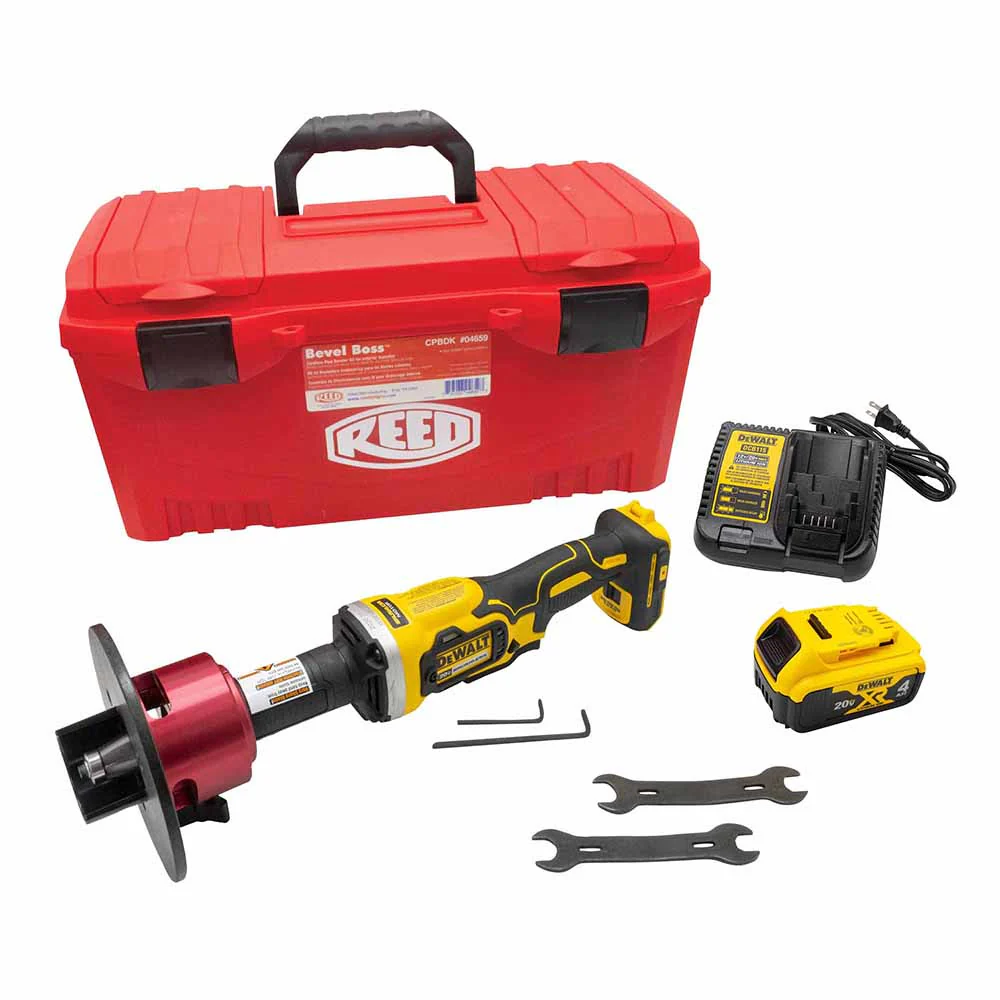 Reed 04659 CPBDK - Bevel Boss Cordless Pipe Beveler Kit - Mactool Shop