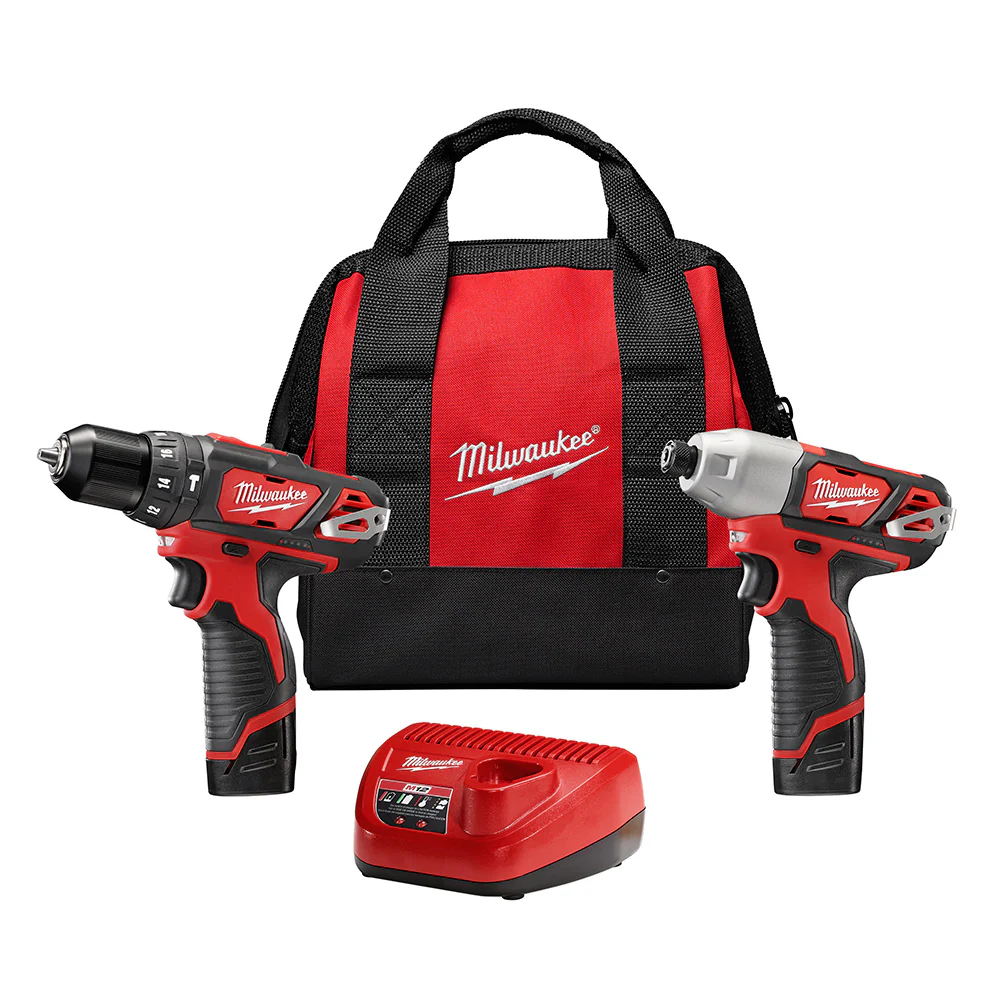 Milwaukee 2497-22 M12 Hammer Drill and Impact Combo - Mactool Shop