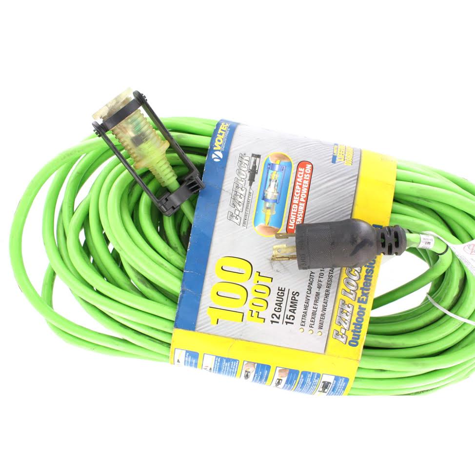 Voltec TLXUG100 100' Outdoor Extension Cord TL M XUG-F with EZ Lock (05-01056-015) - Mactool Shop