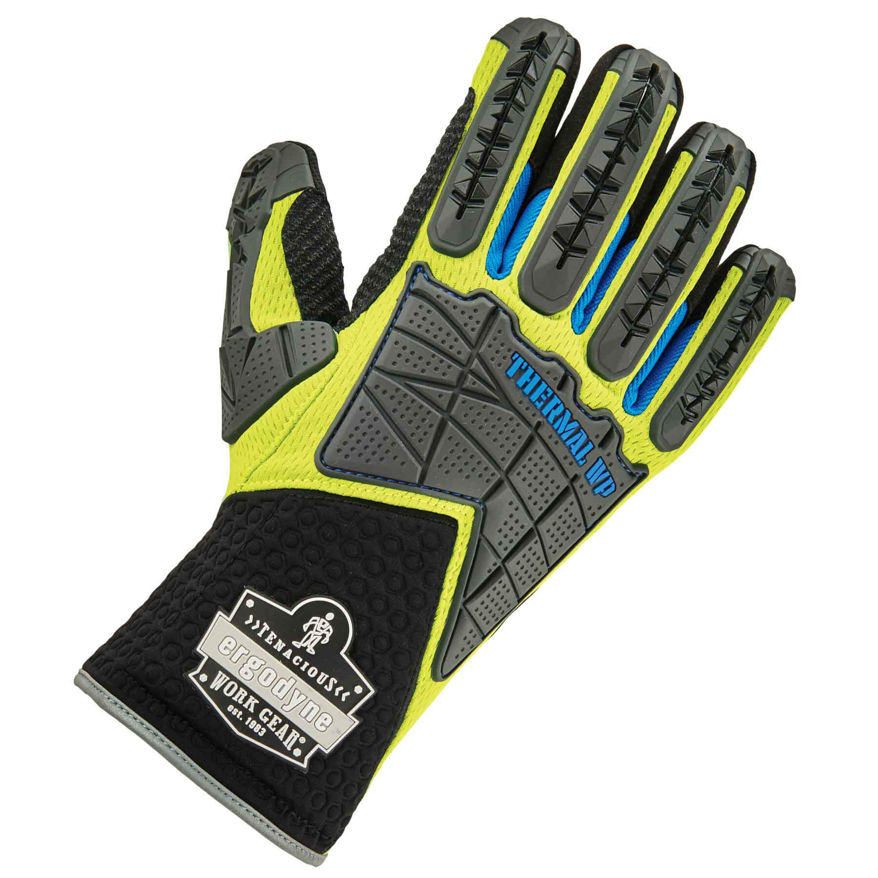 Ergodyne 18103 ProFlex 925WP Dorsal Impact-Reducing + Thermal WP Gloves, Medium, HV Lime - Mactool Shop