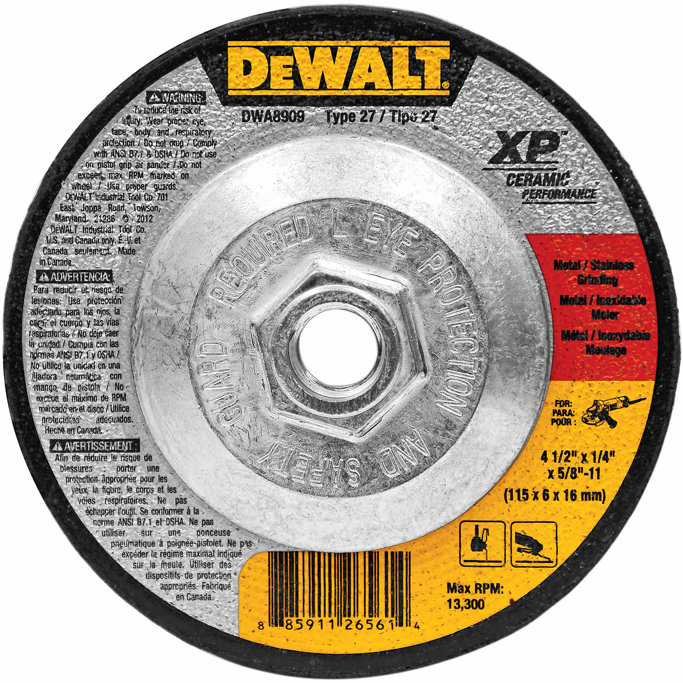 DeWalt DWA8909 4-1/2