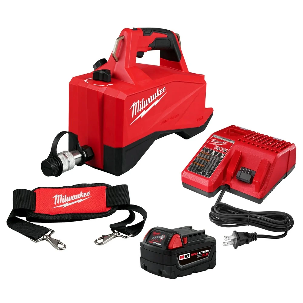 Milwaukee 3120-21 M18 Brushless Single Acting 60 in 3 10,000psi Hydraulic Pump - Mactool Shop