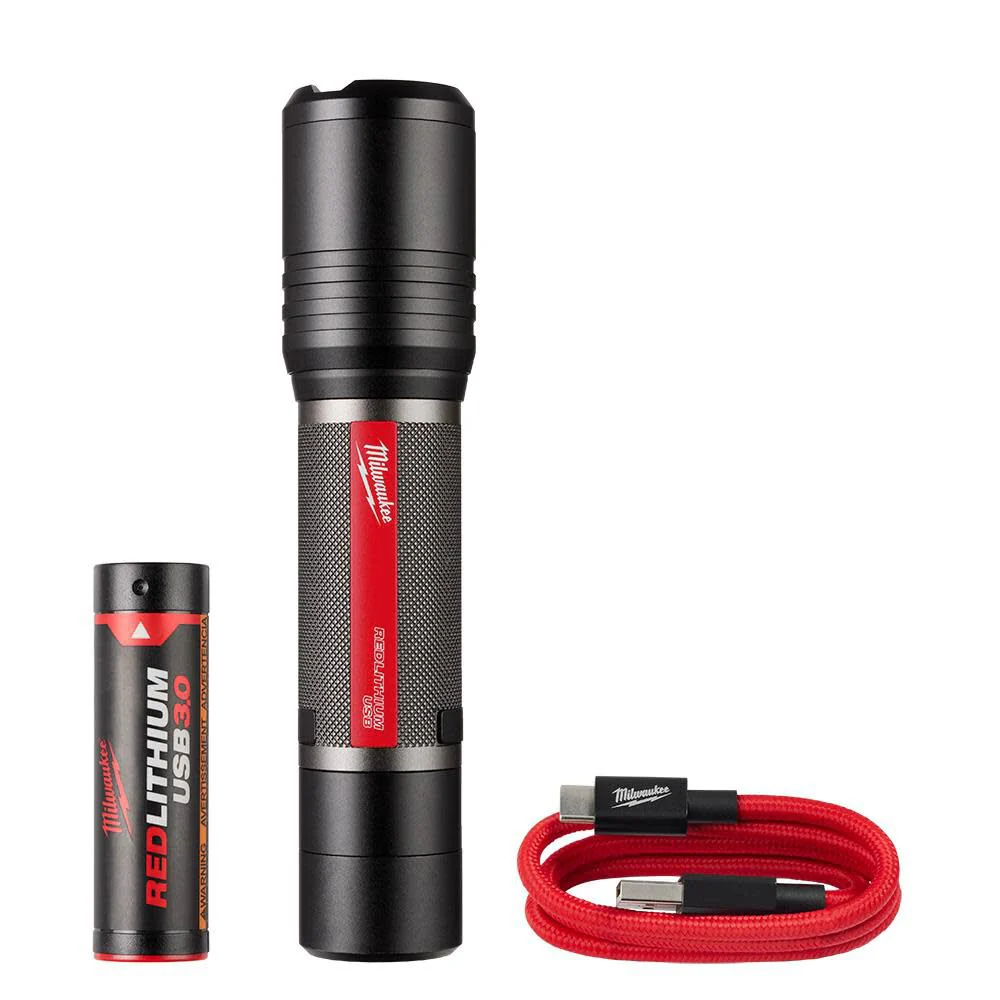 Milwaukee 2162-21 REDLITHIUM USB 2,000 Lumen Slide Focus Flashlight - Mactool Shop