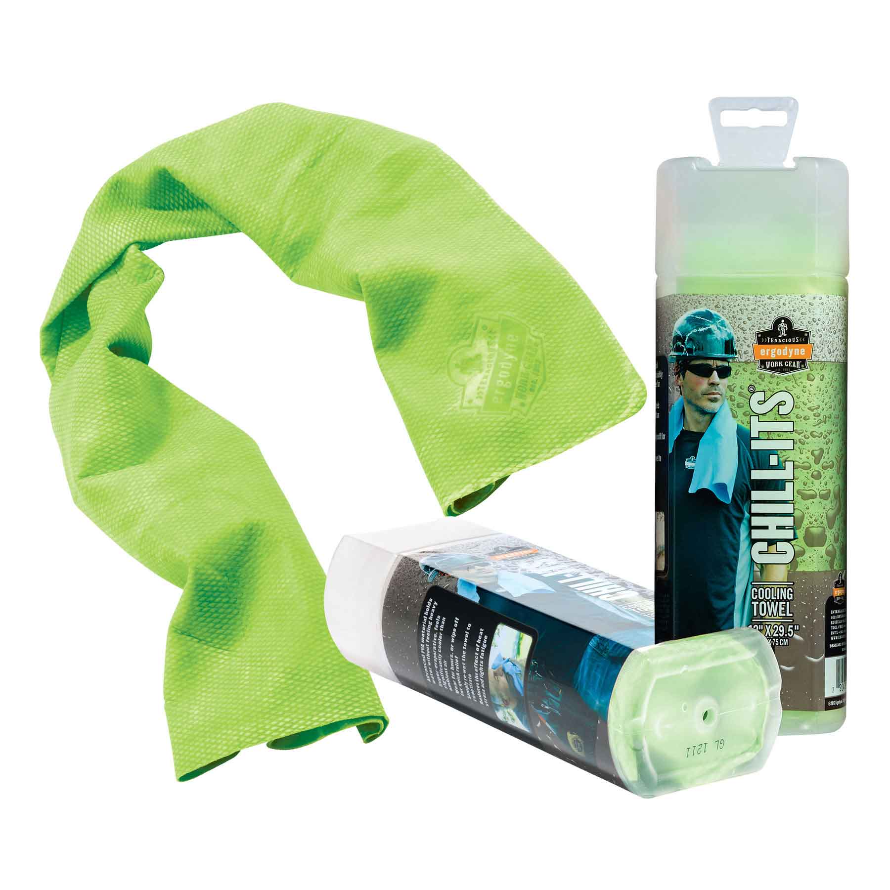 Ergodyne 12439 Chill-Its 6602 Evaporative Cooling Towel, Hi-Vis Lime - Mactool Shop