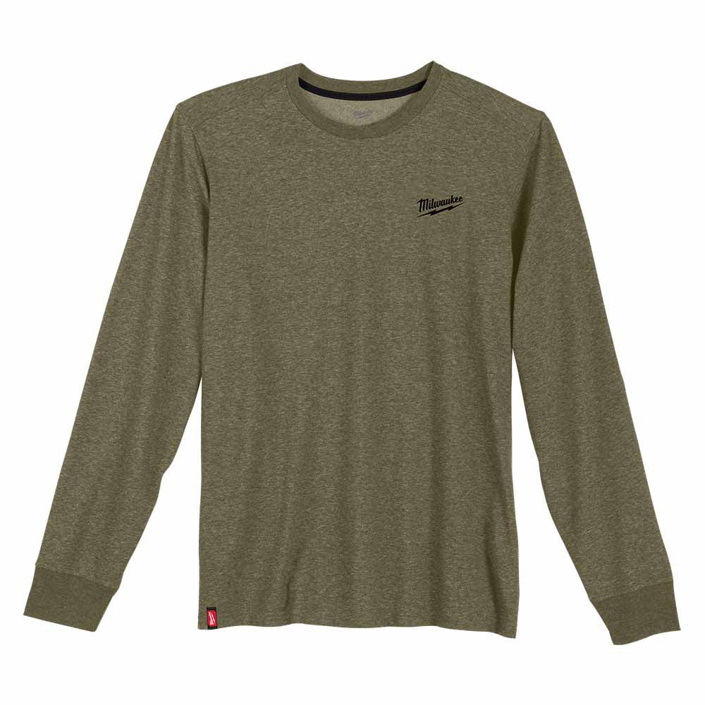 Milwaukee 604GN Hybrid Work Tee - Long Sleeve - Green - Mactool Shop