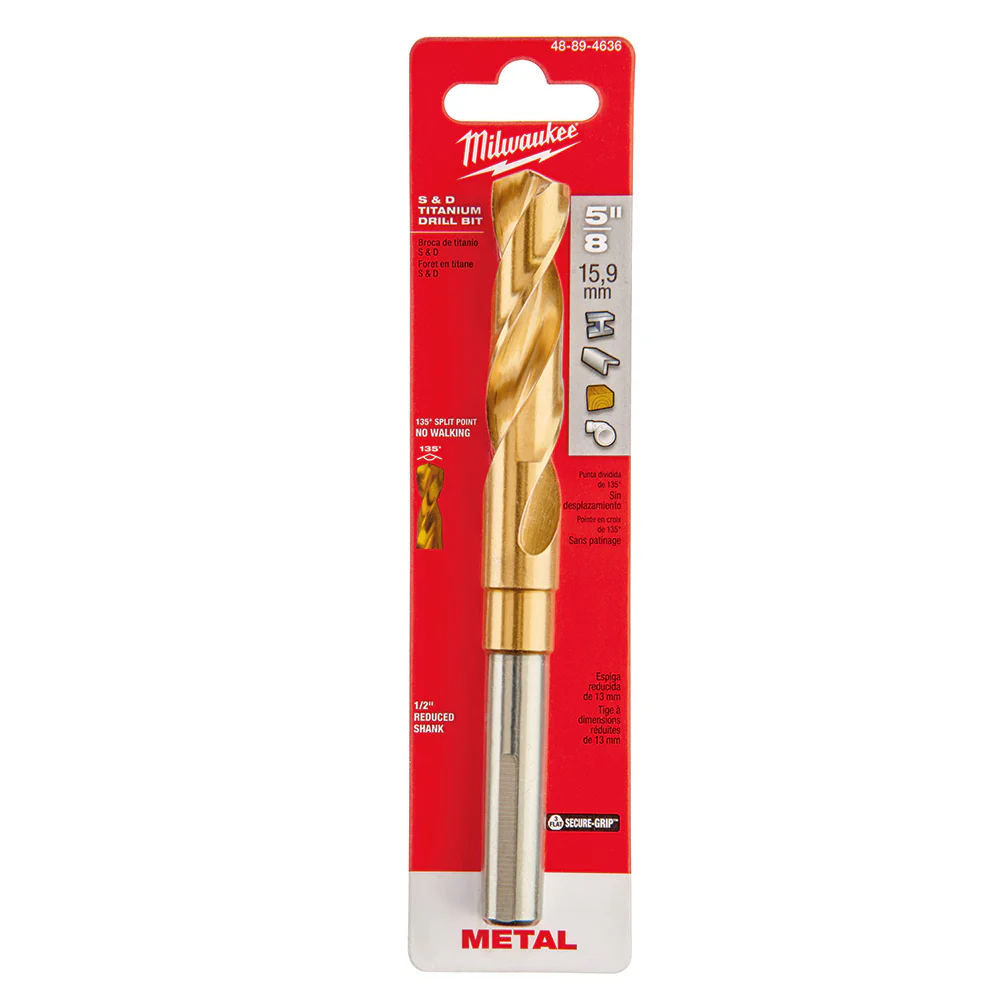 Milwaukee 48-89-4636 5/8 in. Titanium Silver and Deming Bit - Mactool Shop