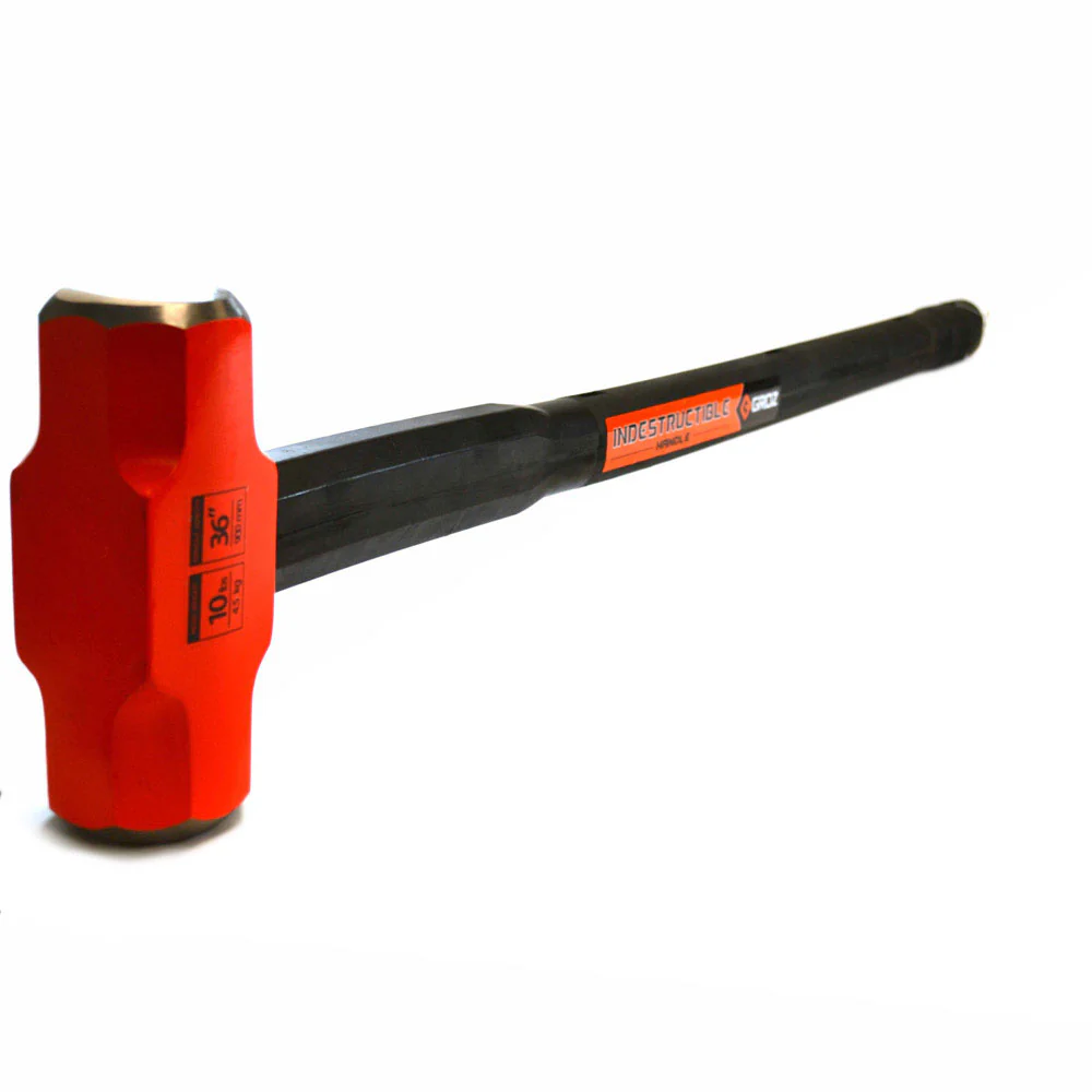 Groz 34518 Indestructible Handle Sledge Hammer, 10Lb, 36