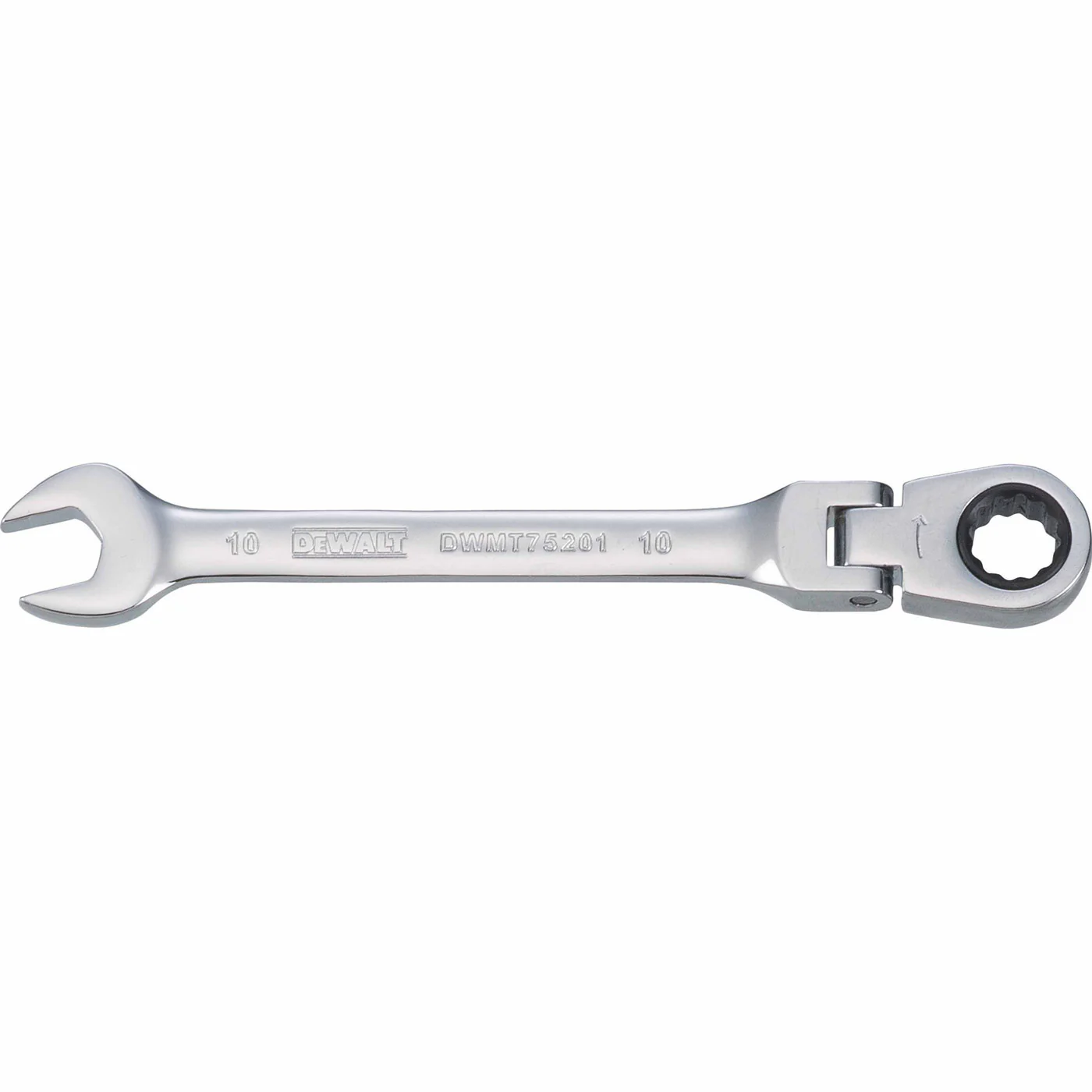 Dewalt DWMT75201OSP Mechanics Flat Head Ratcheting Combination Wrench 10 MM - Mactool Shop