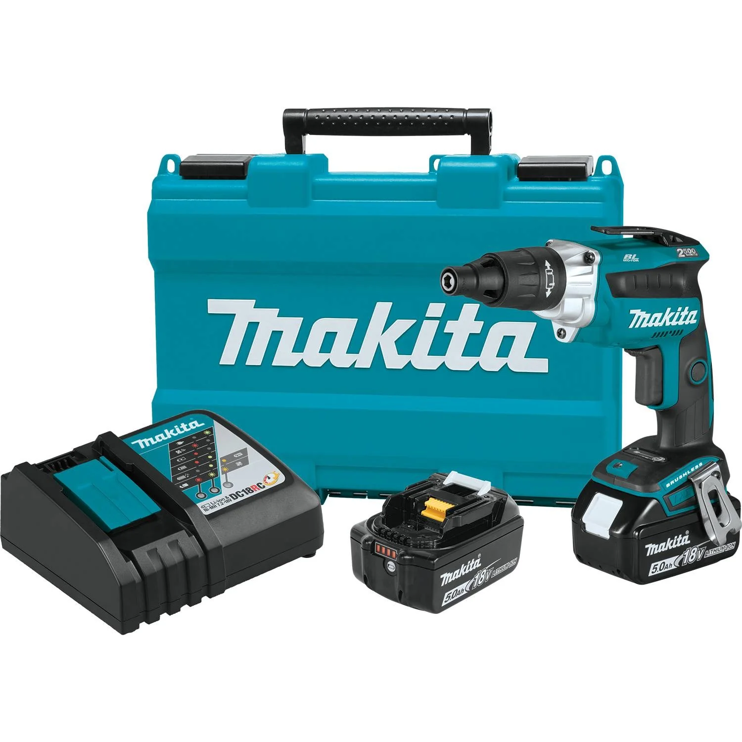 Makita XSF05T 18V LXT Li-Ion Brushless 2,500 RPM Screwdriver Kit 5.0Ah - Mactool Shop