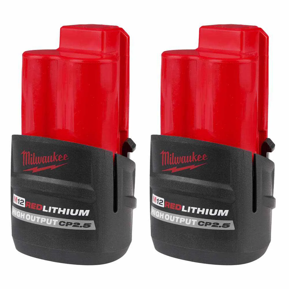 Milwaukee 48-11-2425S M12 High Output CP2.5 Battery 2PK - Mactool Shop