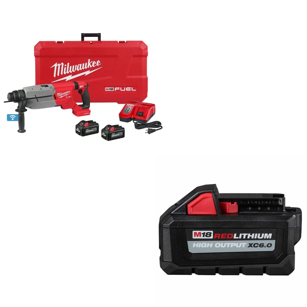 Milwaukee 2916-22 M18 FUEL Rotary Hammer Kit w/ FREE 48-11-1865 M18 Battery Pack - Mactool Shop