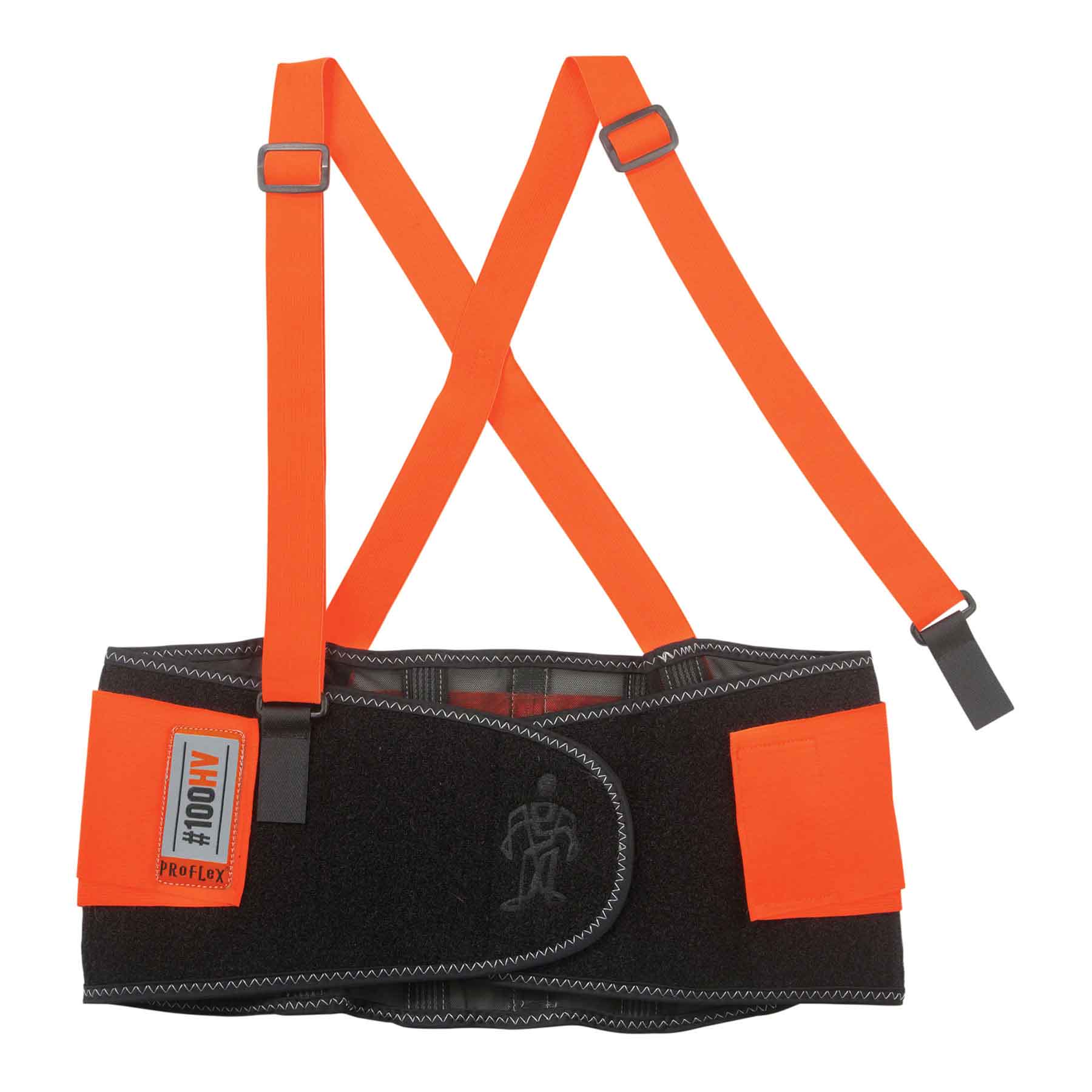 Ergodyne 11887 ProFlex 100HV Economy Spandex Hi-Vis Back Support, 3XL, HV Orange - Mactool Shop