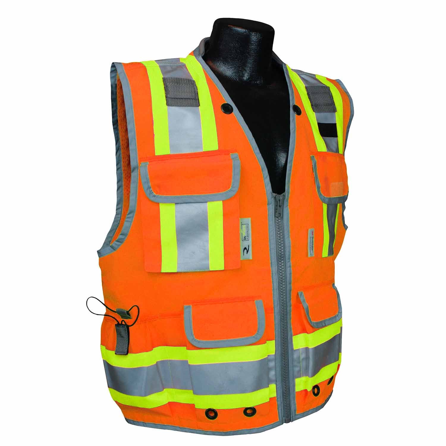 Radians SV55-2ZOD-4X 4XL Class 2 Heavy Woven Engineer Vest - Orange - Mactool Shop