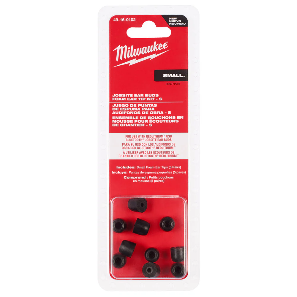 Milwaukee 49-16-0102 Jobsite Earbuds Foam Ear Tip Kit - S - Mactool Shop