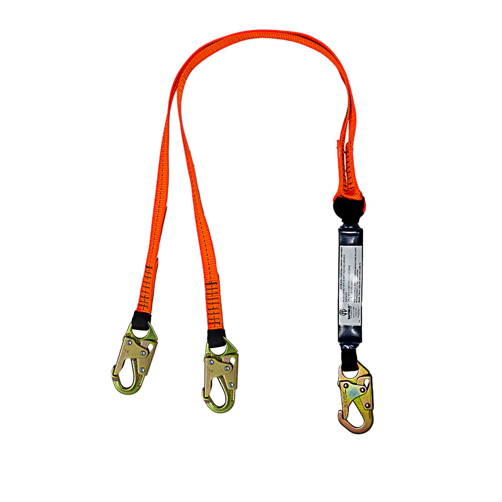 Safewaze FS88561-E 6' Energy Absorbing Lanyard With Snap Hooks, 100% Tie-Off - Mactool Shop